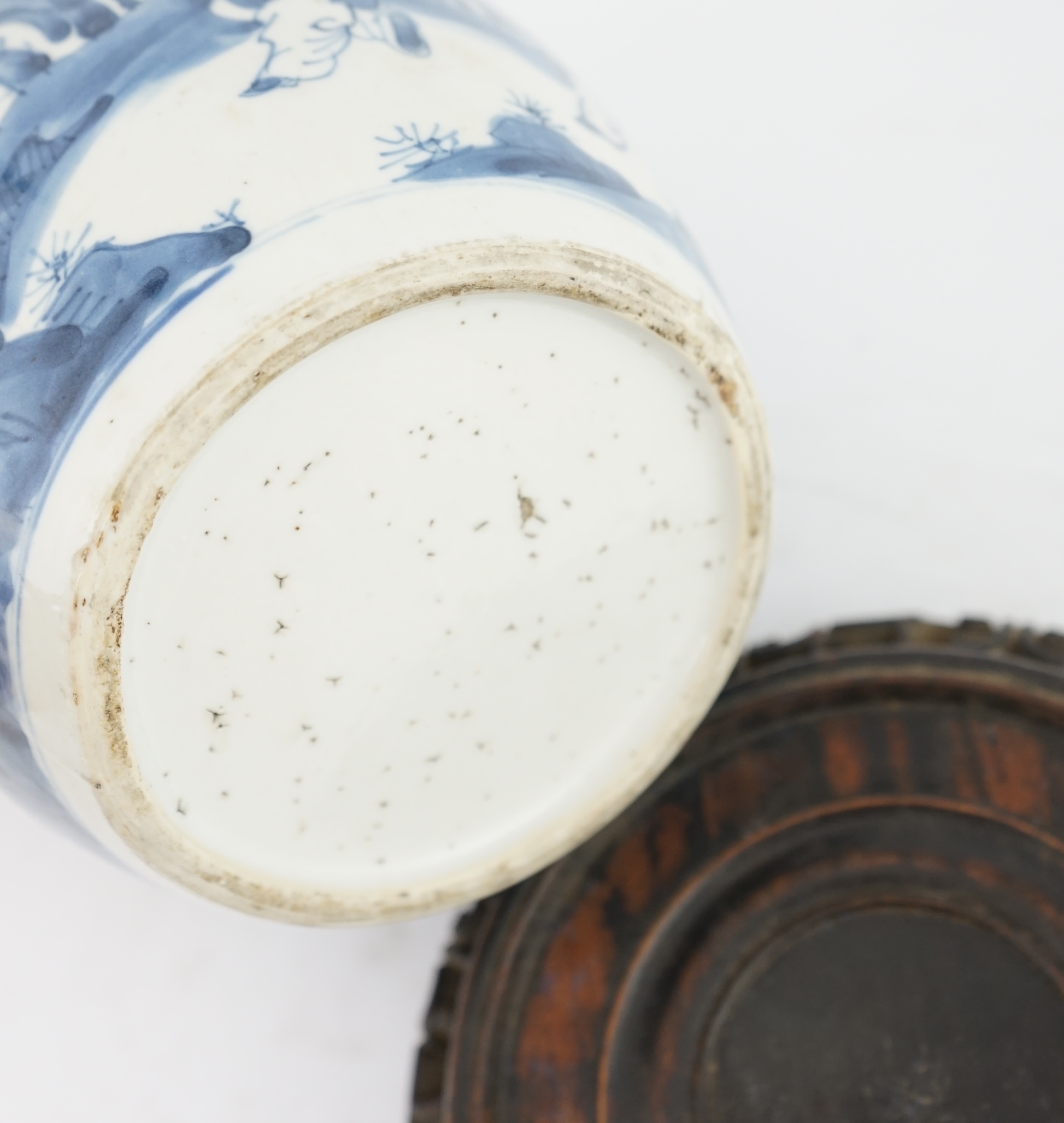 A Chinese blue and white ovoid ‘boys’ jar, Kangxi period